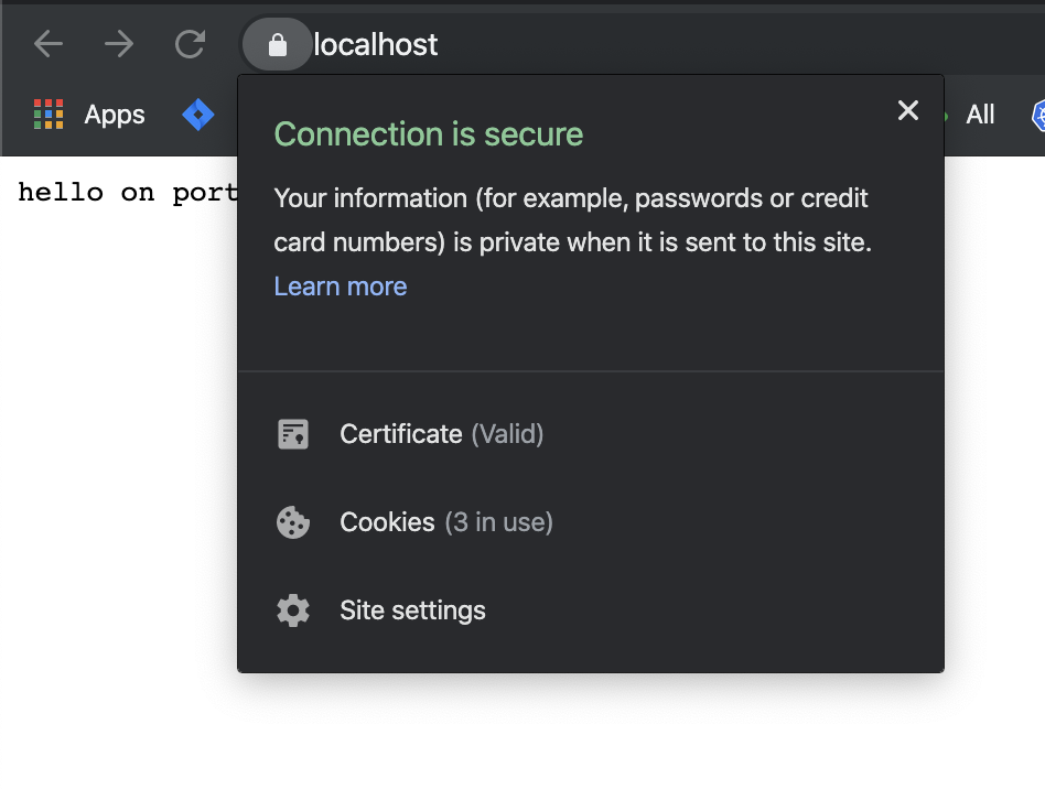 Working TCP proxy